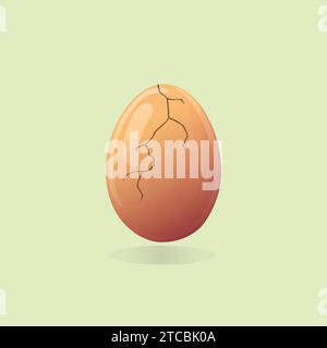vector an egg in cartoon style Stock Vector