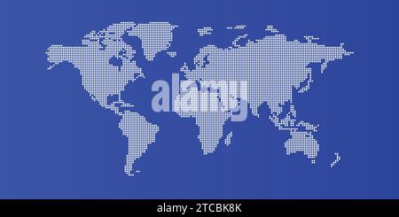 blue backdrop of the world map Stock Vector