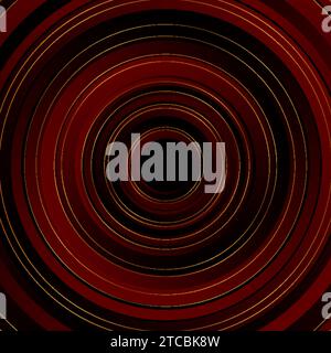 Dark red and luxury golden circles abstract tech background. Vector design Stock Vector