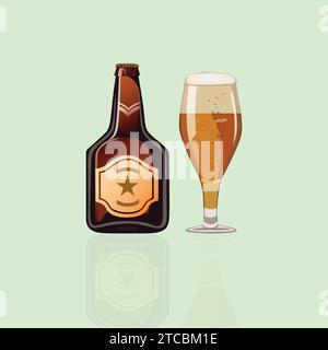 international beer day event in vector format with mugs Stock Vector