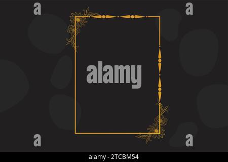 Hand drawn gladden flower vector floral frame Stock Vector