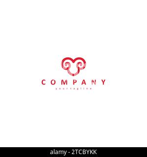 Sheep Simple Logo. Sheep Line Logo Vector Stock Vector