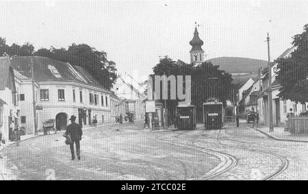 Wien-Grinzing Grinzinger Platz 1912. Stock Photo