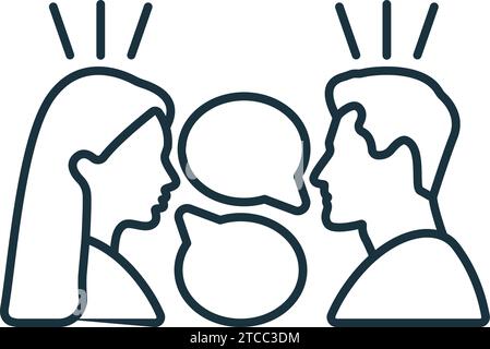 Argument icon. Monochrome simple sign from critical thinking collection. Argument icon for logo, templates, web design and infographics. Stock Vector