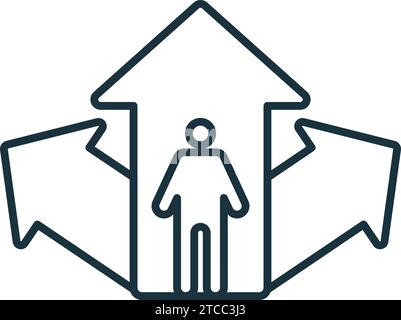 Decision making icon. Monochrome simple sign from critical thinking collection. Decision making icon for logo, templates, web design and infographics. Stock Vector