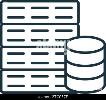 Server storage icon. Monochrome simple sign from data analytics collection. Server storage icon for logo, templates, web design and infographics. Stock Vector