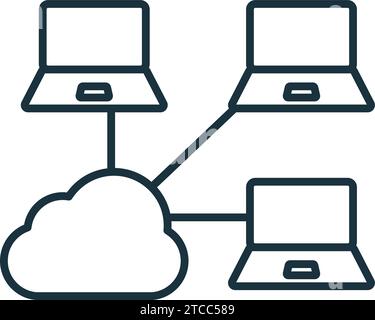 Cloud computing icon. Monochrome simple sign from data analytics collection. Cloud computing icon for logo, templates, web design and infographics. Stock Vector