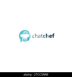 Chat Chef Logo. Chef Icon Food vector Stock Vector