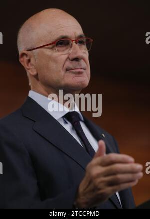 Madrid, 11/03/2015. Press conference by Josep Antoni Duran i Lleida in La Moncloa, after the meeting with Mariano Rajoy. Photo: Jaime García ARCHDC. Credit: Album / Archivo ABC / Jaime García Stock Photo