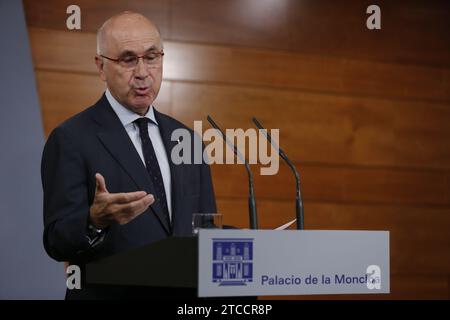 Madrid, 11/03/2015. Press conference by Josep Antoni Duran i Lleida in La Moncloa, after the meeting with Mariano Rajoy. Photo: Jaime García ARCHDC. Credit: Album / Archivo ABC / Jaime García Stock Photo