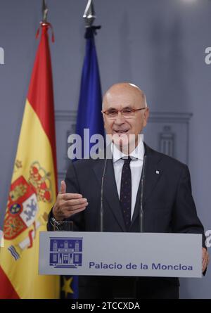 Madrid, 11/03/2015. Press conference by Josep Antoni Duran i Lleida in La Moncloa, after the meeting with Mariano Rajoy. Photo: Jaime García ARCHDC. Credit: Album / Archivo ABC / Jaime García Stock Photo