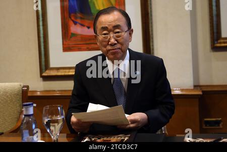 Madrid, 10/30/2015. Interview with United Nations Secretary General Ban Ki-Moon. Photo: Ernesto Agudo ARCHDC. Credit: Album / Archivo ABC / Ernesto Agudo Stock Photo