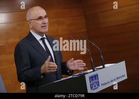 Madrid, 11/03/2015. Press conference by Josep Antoni Duran i Lleida in La Moncloa, after the meeting with Mariano Rajoy. Photo: Jaime García ARCHDC. Credit: Album / Archivo ABC / Jaime García Stock Photo