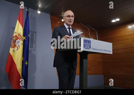 Madrid, 11/03/2015. Press conference by Josep Antoni Duran i Lleida in La Moncloa, after the meeting with Mariano Rajoy. Photo: Jaime García ARCHDC. Credit: Album / Archivo ABC / Jaime García Stock Photo