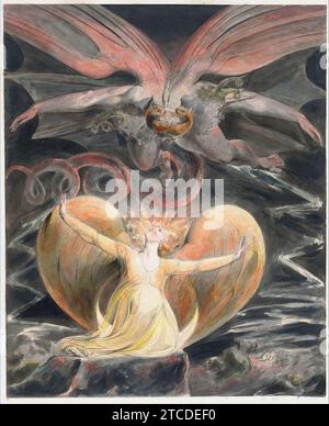 William Blake - The Great Red Dragon and the Woman Clothed with the Sun Stock Photo