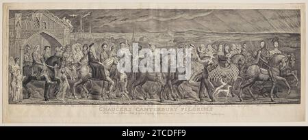 William Blake (British, 1757-1827) - Chaucer's Canterbury Pilgrims Stock Photo