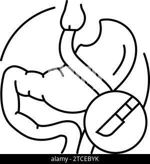 gastric bypass gastroenterologist line icon vector illustration Stock ...