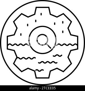 water well testing hydrogeologist line icon vector illustration Stock ...