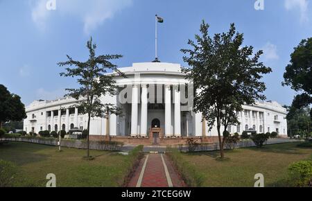 West Bengal Legislative Assembly or Paschim Banga Vidhan Sabha building. Southern facade. Kolkata, West Bengal, India. Stock Photo