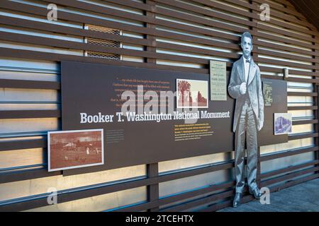 Hardy, Virginia - Booker T. Washington National Monument. The Monument encompasses the former James Burroughs plantation where Washington was born a s Stock Photo