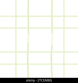 Doodle cute Check Plaid Vector Pattern. Vertical and horizontal hand ...