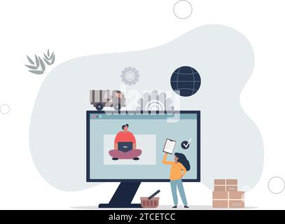 Procurement occupation for supply and demand planning.Work with inventory, suppliers and distribution monitoring. Stock Vector