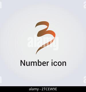 Number Digits Icon Logo Design Graphic Element Various Shapes and ...