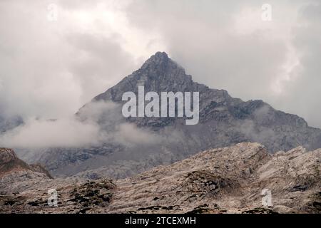 Schönfeldspitze mountain at Steinernes Meer, mountain landscape in Bavaria, Germany Stock Photo