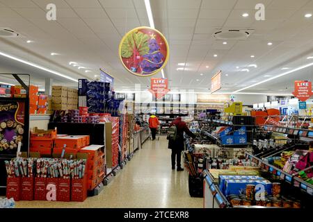 aldi supermarket branch interior,kings road,herne bay,kent,uk december 2023 Stock Photo