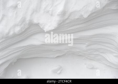 Layers of recently fallen snow. Snow background. Stock Photo