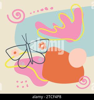 Colored hand drawn background Vector Stock Vector