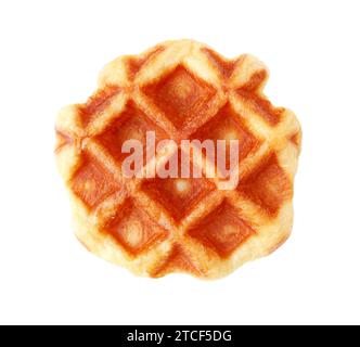 Delectable Belgian Liege Waffle isolated on White Background Stock Photo
