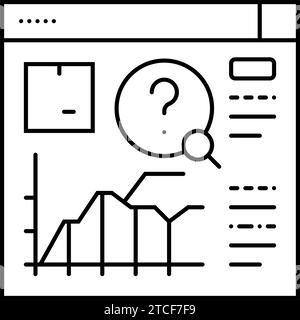 demand forecasting logistic manager line icon vector illustration Stock ...