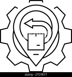 return logistics logistic manager line icon vector illustration Stock ...