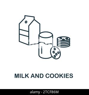 Milk And Cookies icon. Simple element from well sleep collection. Creative Milk And Cookies icon for web design, templates, infographics and more Stock Vector