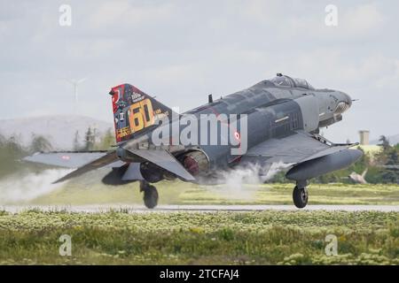 KONYA, TURKIYE - MAY 09, 2023: Turkish Air Force McDonnell Douglas F-4E Terminator 2020 (5009) take-off from Konya Airport during Anatolian Eagle Air Stock Photo
