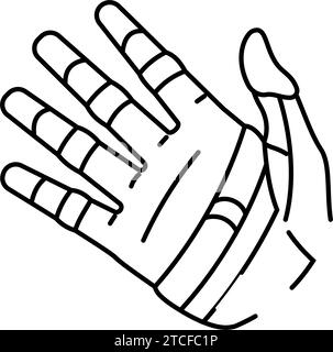 hand rehabilitation therapist line icon vector illustration Stock Vector