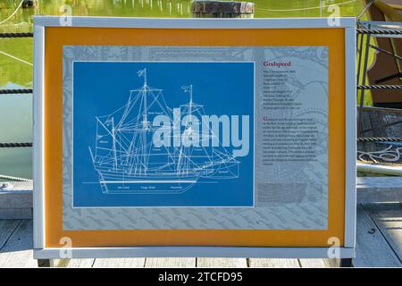 First Colonists Re-creation of the three ships that brought America's first colonists ...