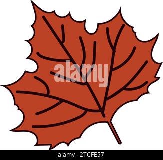 Isolated colored autumn leaf icon Vector Stock Vector Image & Art - Alamy