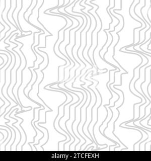 Waves, swirl, lines subtle pattern. Twisted and distorted vector texture in trendy retro psychedelic style for wallpaper Stock Vector