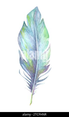 Blue watercolor hand drawn isolated vector wash spot on white ...