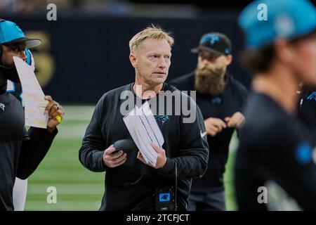 New Orleans, Louisiana, USA. 12th Dec, 2023. Carolina Panthers interim head coach Chris Tabor on the sidelines as his team plays against the New Orleans Saints in an NFL regular season game in New Orleans, Louisiana USA on December 10, 2023. The Saints beat the Panthers 28-6. (Credit Image: © Dan Anderson/ZUMA Press Wire) EDITORIAL USAGE ONLY! Not for Commercial USAGE! Stock Photo