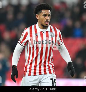 Ryan Mmaee #19 of Stoke City, during the Sky Bet Championship match Stoke City vs Swansea City at Bet365 Stadium, Stoke-on-Trent, United Kingdom, 12th December 2023  (Photo by Craig Thomas/News Images) Stock Photo