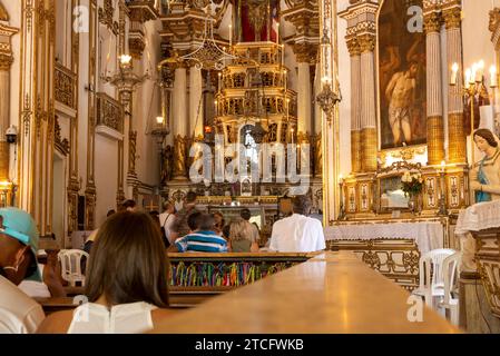 Salvador, Bahia, Brazil - August 12, 2022: Internal view of the Senhor do Bonfim Church in the city of Salvador, Bahia. Stock Photo