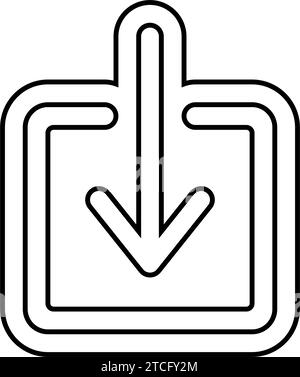 line cloud data loading and downloading server vector illustration ...
