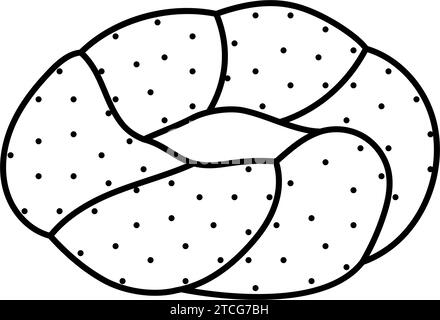 simit turkish bagel cuisine line icon vector. simit turkish bagel ...