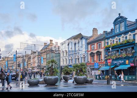 Cardiff, South Glamorgan, Wales, Europe - November 14, 2023: St Mary's street Stock Photo