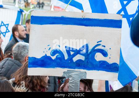 A protest led by Israelis against Benjamin Netanyahus government Stock Photo