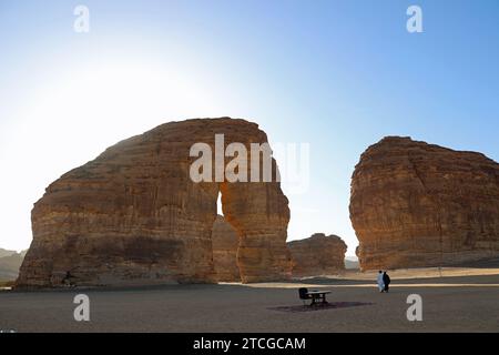 Evening at Elephant Rock in Saudi Arabia Stock Photo