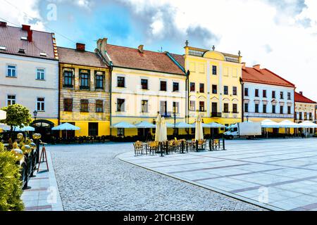 The city of Tarnow is not only the unique beauty of the Old Town, which has preserved medieval streets, Poland. Stock Photo